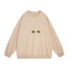 Creative Frog-Print Sweatshirt — Apricot