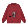 Retro Digital Print Sweatshirt — Retro Red