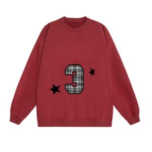 Retro Digital Print Sweatshirt — Retro Red