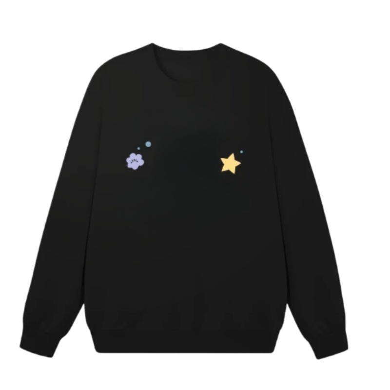 Comfortable Black Casual Sweatshirt