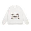 Retro Beach Crewneck Sweatshirt – White