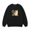 Tennis Cat Print Sweatshirt
