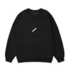 Casual Black Pure Cotton Sweatshirt