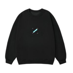 Casual Black Pure Cotton Sweatshirt