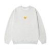 Grey Sweatshirt With Smiley Face Print