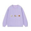 Dessert & Cake Print Crewneck Sweatshirt — Purple